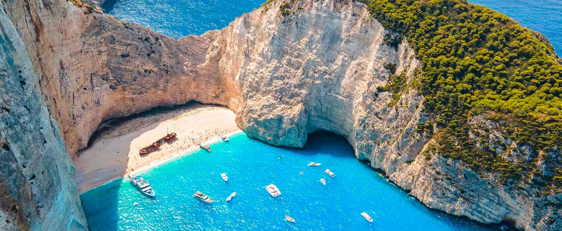 Coastal cliffs and turquoise sea