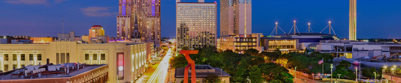 San Antonio, Texas skyline at dusk