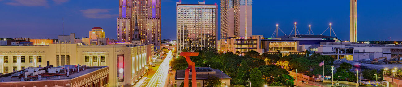 San Antonio, Texas skyline at dusk